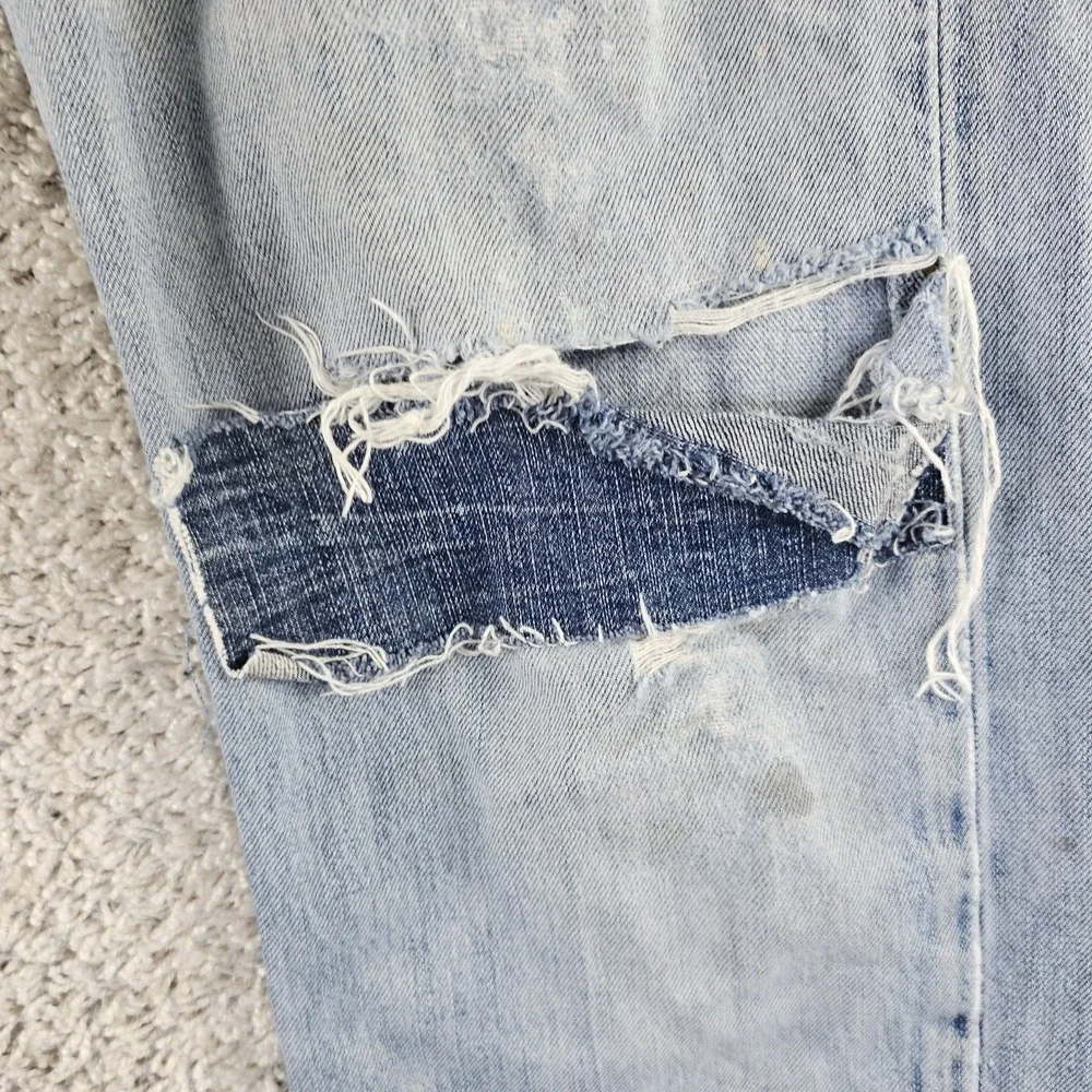 Polo Ralph Lauren Vintage Classic 67 Button Fly Denim Jeans Size 32x32 Thrashed